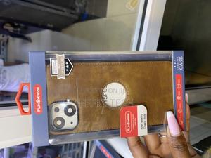 Minxuu Vegan Leather iPhone 15 Pluscase With Apple Logo Cut - thumbnail 2