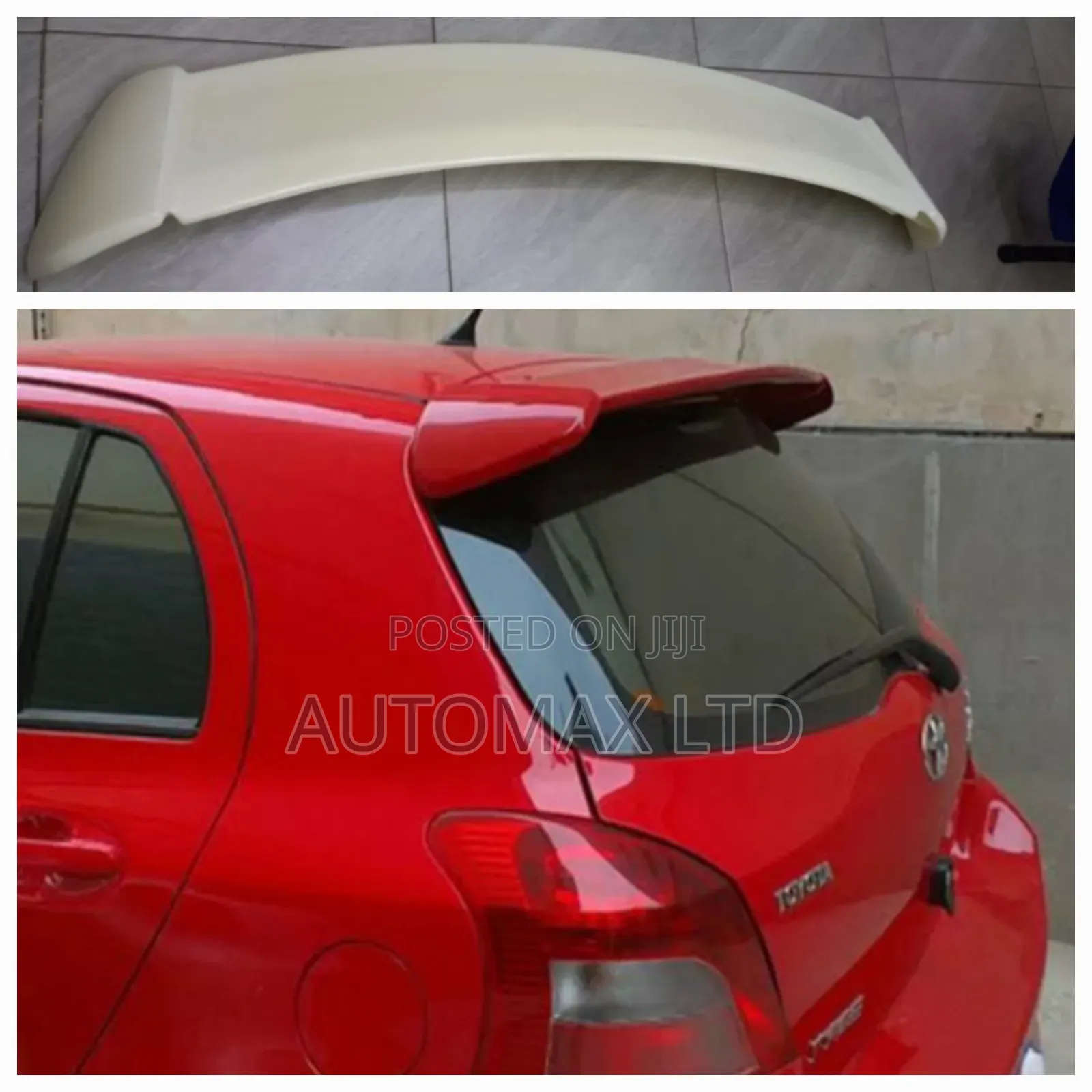 Toyota Vitz Rs Rear Spoiler. For Yr2005/9 - Unpainted