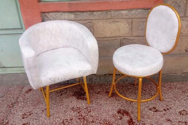 Cream Salon Set of Chairs. - main view