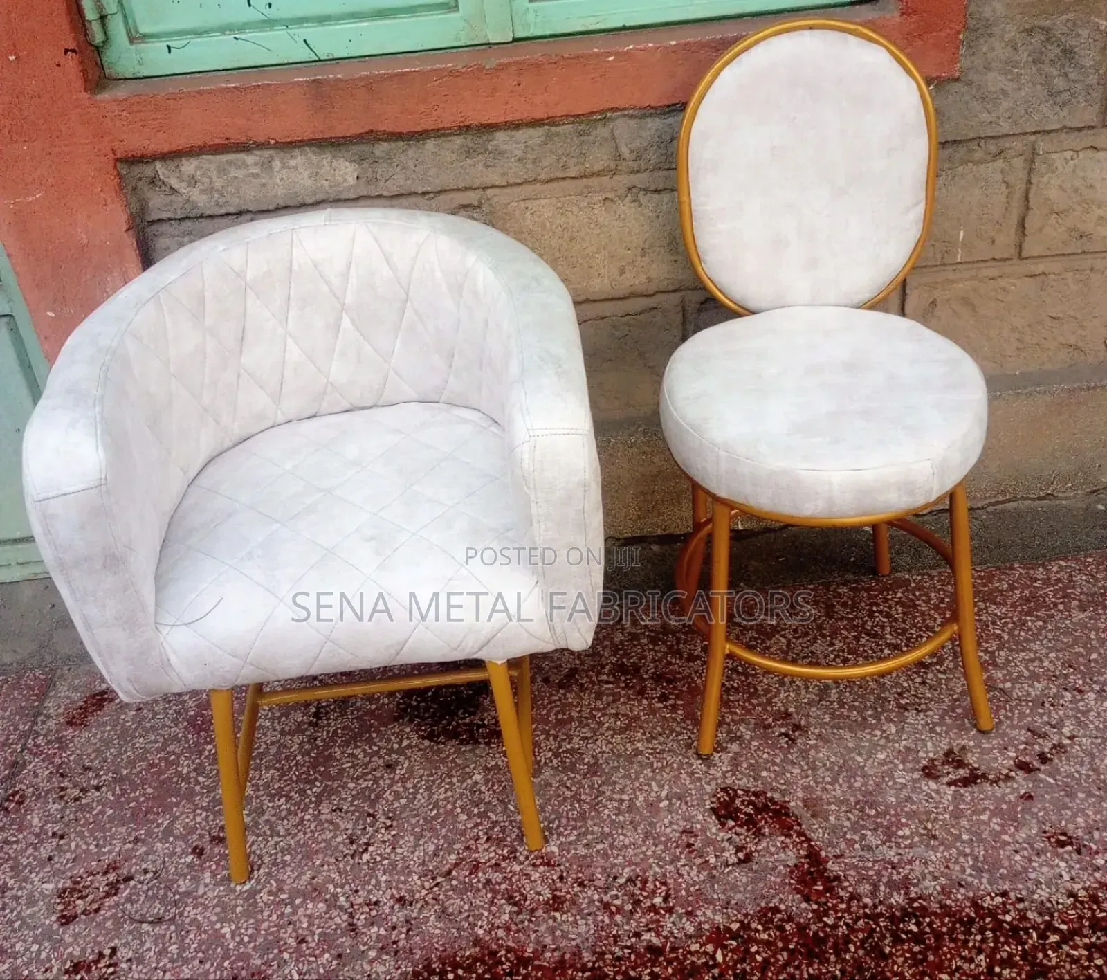 Cream Salon Set of Chairs.