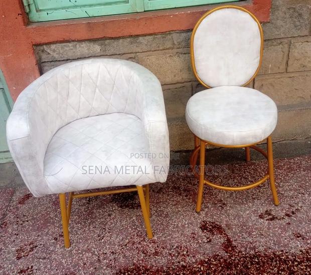 Cream Salon Set of Chairs. - thumbnail 2