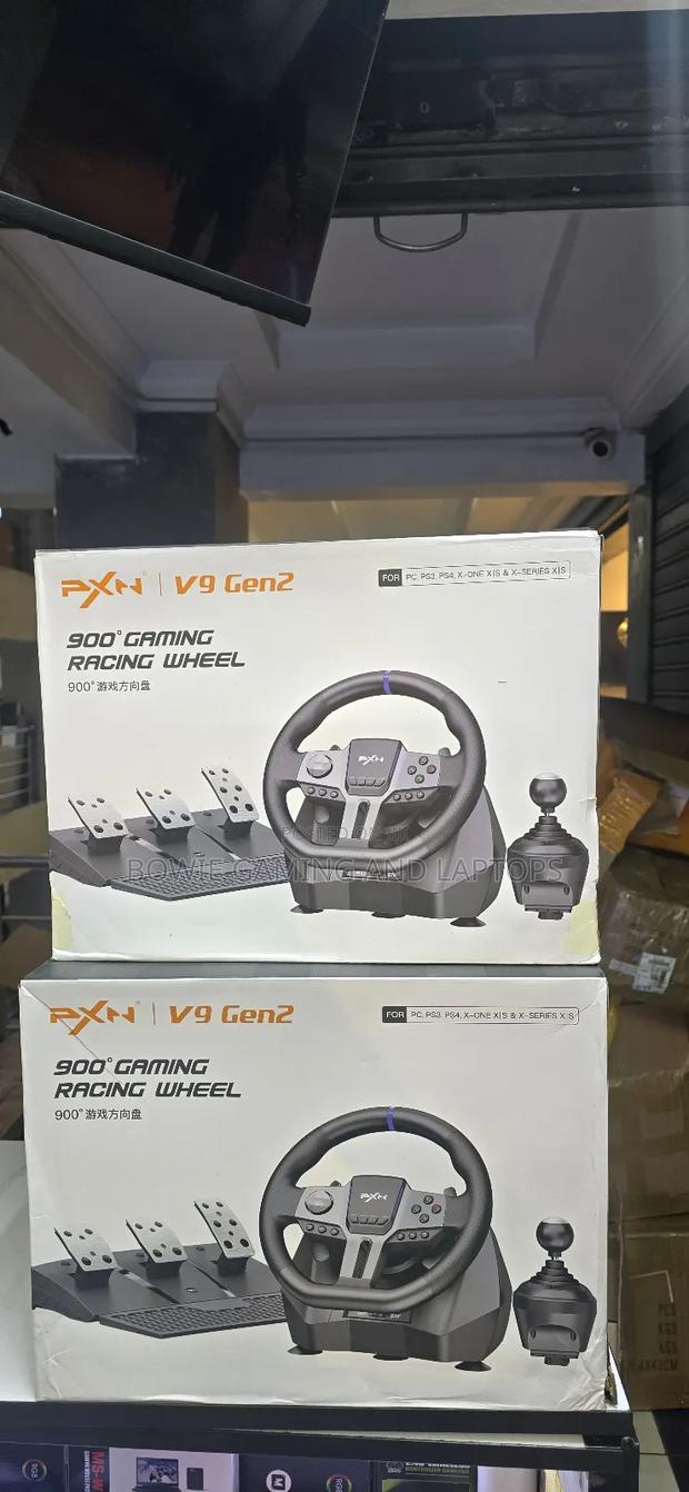 Pxn V9 Gen 2 Gaming Driving Wheel With Pedals Shifter For Pc Ps4 Xbox