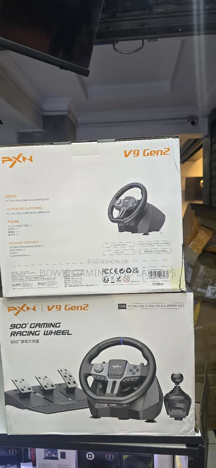 Pxn V9 Gen 2 Gaming Driving Wheel With Pedals Shifter For Pc Ps4 Xbox