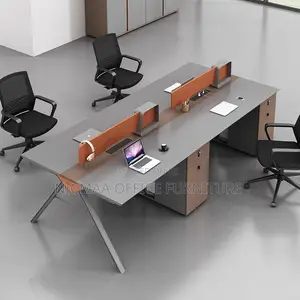 Collaborative Fully Equipped 4-Person Executive Workstation