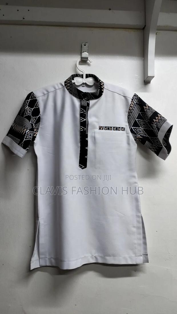 White African Kitenge Boys Shirt Age 7-8yr - main view