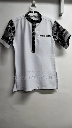 White African Kitenge Boys Shirt Age 7-8yr