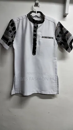 White African Kitenge Boys Shirt Age 7-8yr