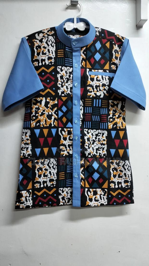 Tribal African Print 7-8yr Boys Shirt