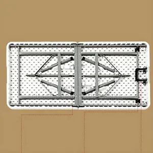White Portable Folding Dining Table