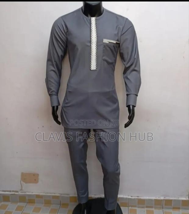 Readymade Medium Grey African Senator Suit