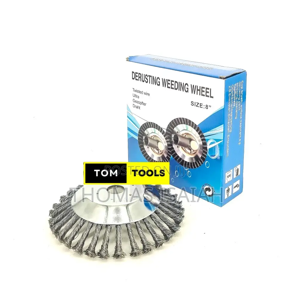 8 Inch Twist Knot Wire Brush Cutter Derusting Weeding Wheel
