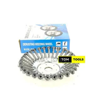 8 Inch Twist Knot Wire Brush Cutter Derusting Weeding Wheel