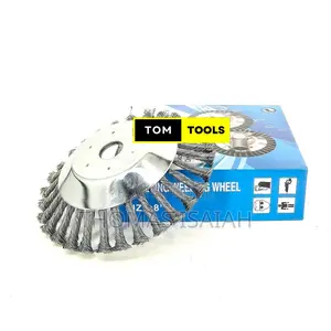 8 Inch Twist Knot Wire Brush Cutter Derusting Weeding Wheel