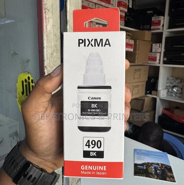 Genuine Boxed Black Canon 490 Ink - main view