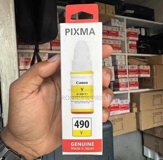 Genuine Boxed Yellow Canon 490 Ink