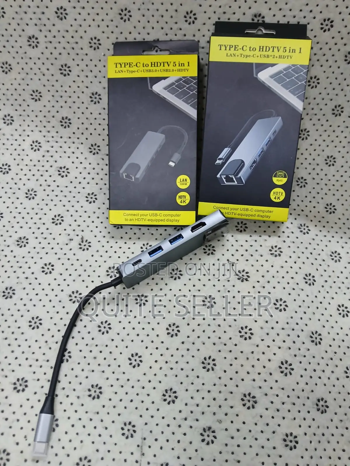 5 in 1 Usb Hub With Hdmi, 3 Usb 3.0 Ports,Type C Charging to HDTV