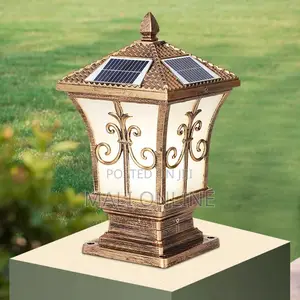 Solar Led Pillar Post Light Outdoor Waterproof Fence Patio Garden Lamp