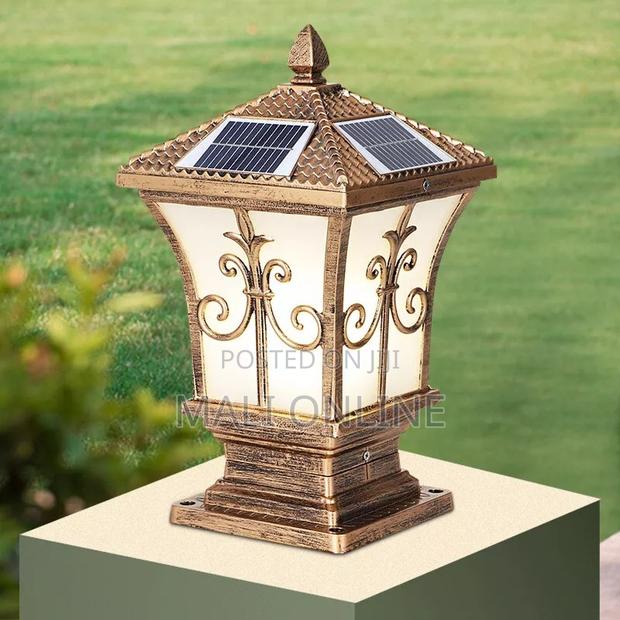 Solar Led Pillar Post Light Outdoor Waterproof Fence Patio Garden Lamp