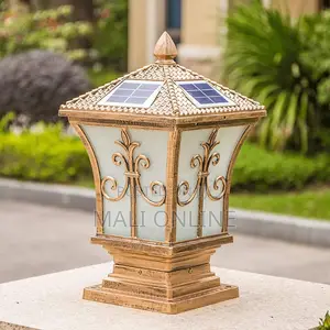 Solar Led Pillar Post Light Outdoor Waterproof Fence Patio Garden Lamp