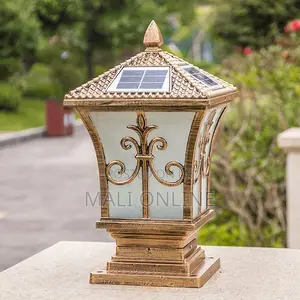 Solar Led Pillar Post Light Outdoor Waterproof Fence Patio Garden Lamp