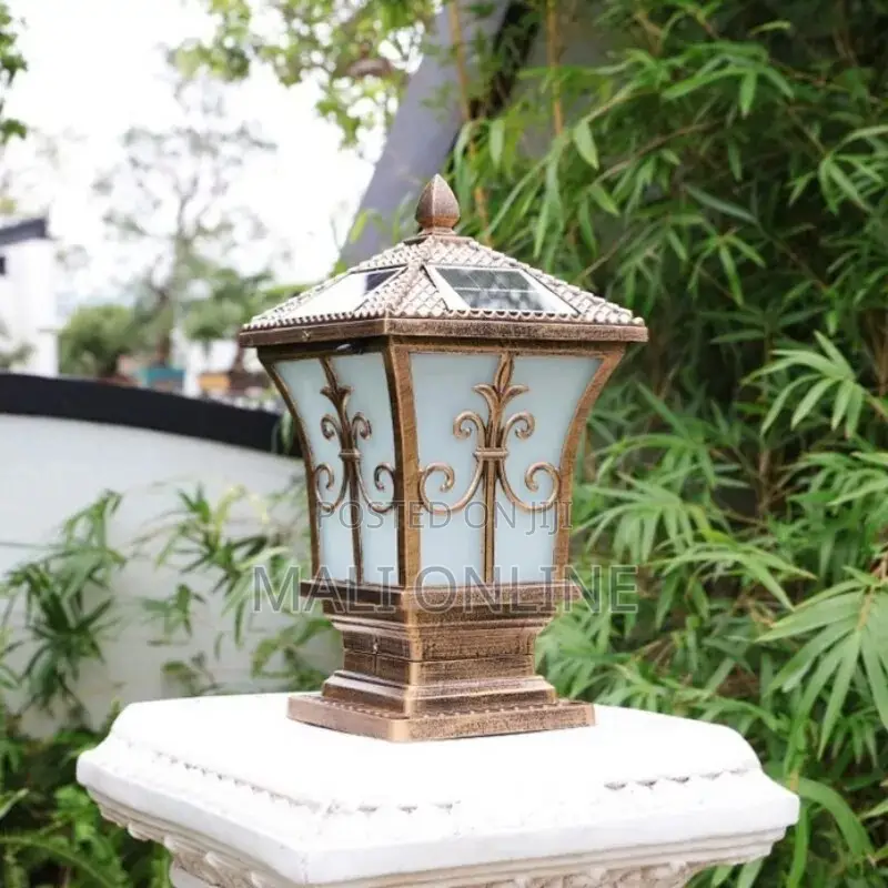 Solar Led Pillar Post Light Outdoor Waterproof Fence Patio Garden Lamp