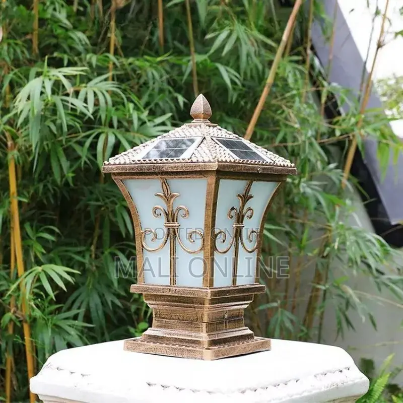 Solar Led Pillar Post Light Outdoor Waterproof Fence Patio Garden Lamp