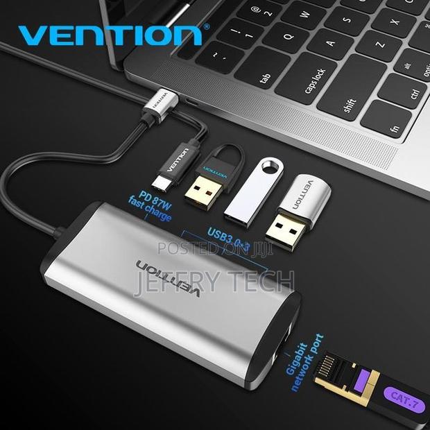 Vention Usb-C Multi-Functional 5 in 1 Docking Station Type C to Usb 3. - thumbnail 3