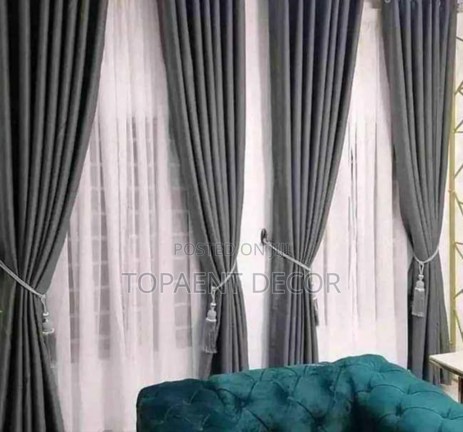 Grey Drapery Window Grey Curtains