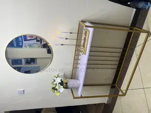 Console Table With Round Gold Mirror Decorative Entryway Hallway W