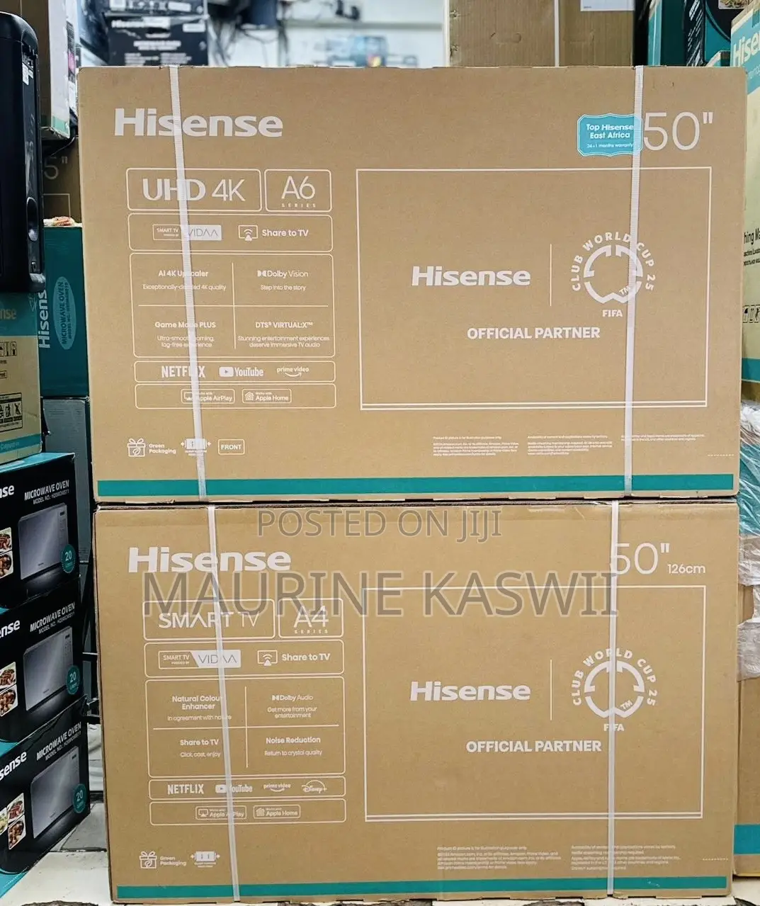 Hisense 50”Smart Vida Uhd Frameless -50a6