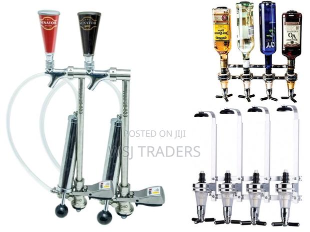 2 Eabl Senator Brand Dark Regular Beer Keg Pumps + 4tot Measures +Mugs
