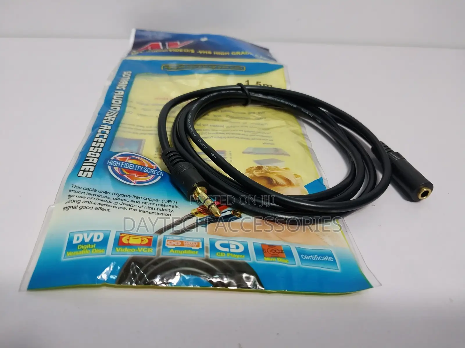 3.5 Mm Jack Male to Female Auxiliary Audio Cable