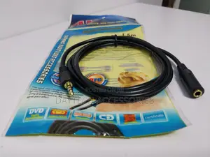 3.5mm Male to 3.5mm Female Extension Gold Plated Audio Cable 1.5m