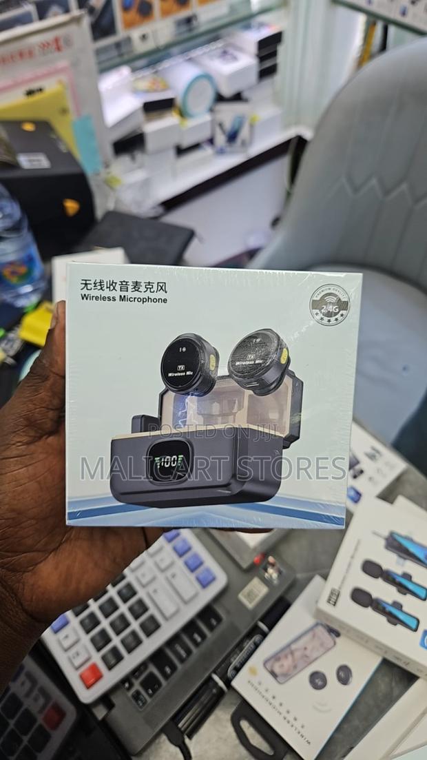 Mini Condenser Uhf Wireless 2 in 1 Dual Lavalier Microphone - main view