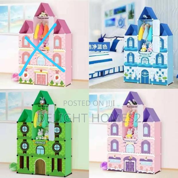 Kids Portable 3 Column Wardrobe_co - main view