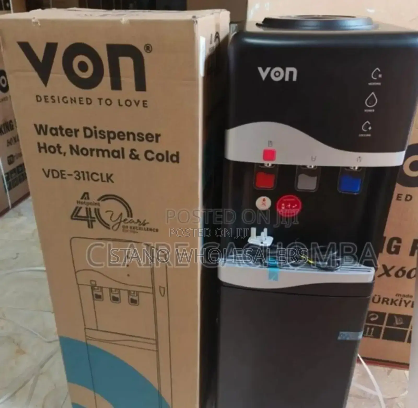 Von 3 Taps Black Dispenser