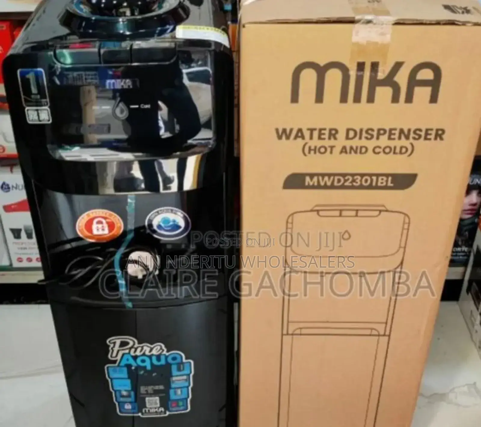 Mika Black Water Dispenser 2 Taps