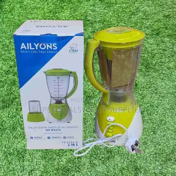 Ailyons 1.8l 2-in-1 Durable Kitchen Blender and Grinder With Motor