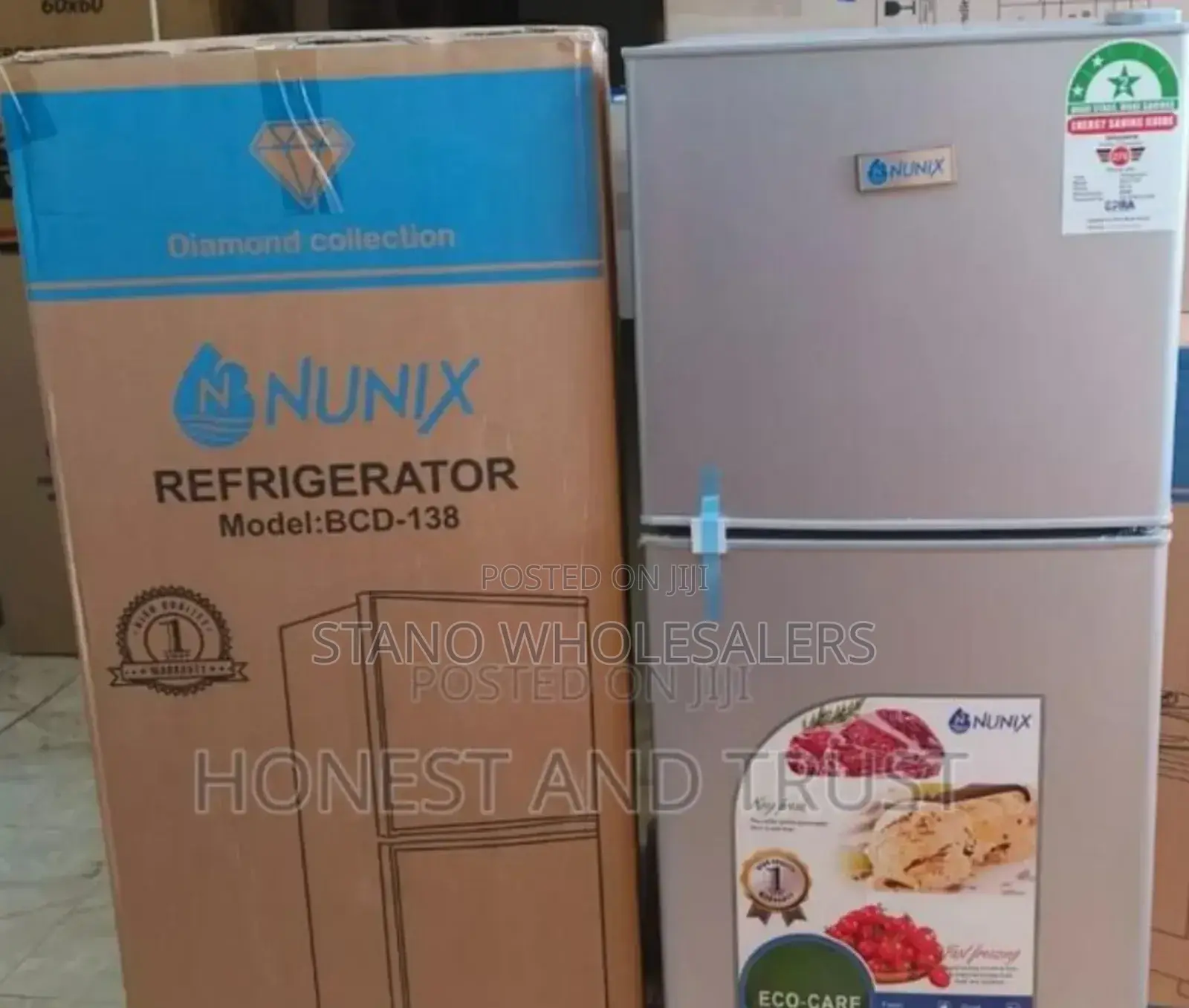 Nunix Refrigerator Double Door 138litres