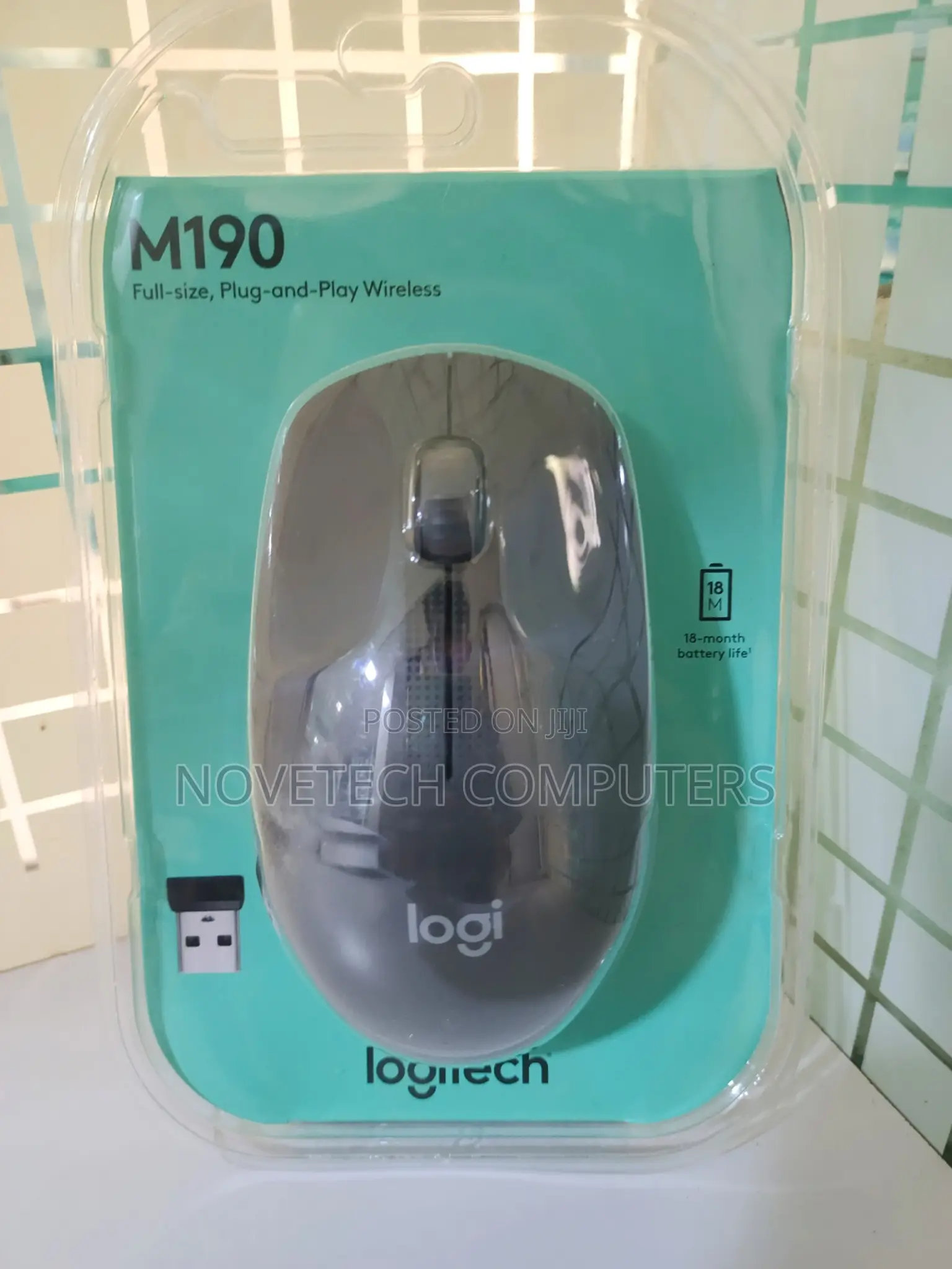 Brand New Genuine Logitech M190 Wireless Mouse, Black