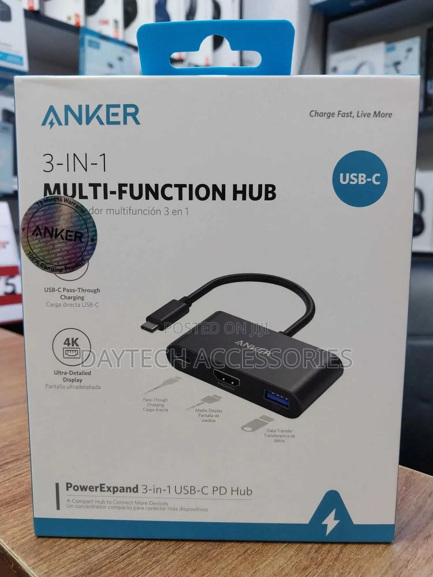 Powerexpand 3-in-1 Usb-C Pd Multi-Function Hub 100w Pd Adapter.
