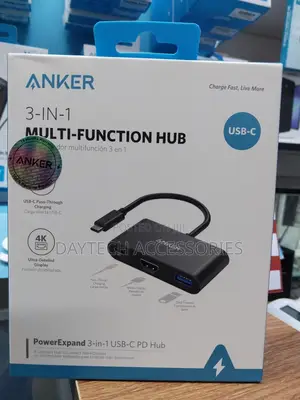 Anker Ank-Powerexpand 3 in 1 Usb-C Hub Supports Pd100w Charging.