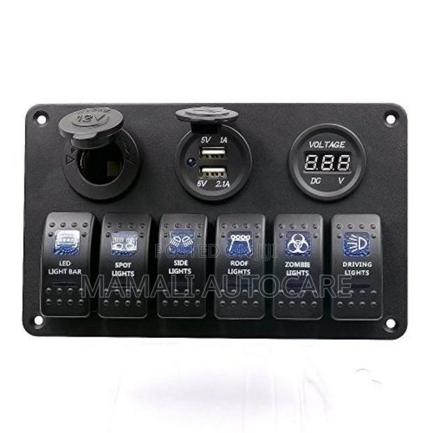 Digital Display 6 Way Rocker Switch Panel