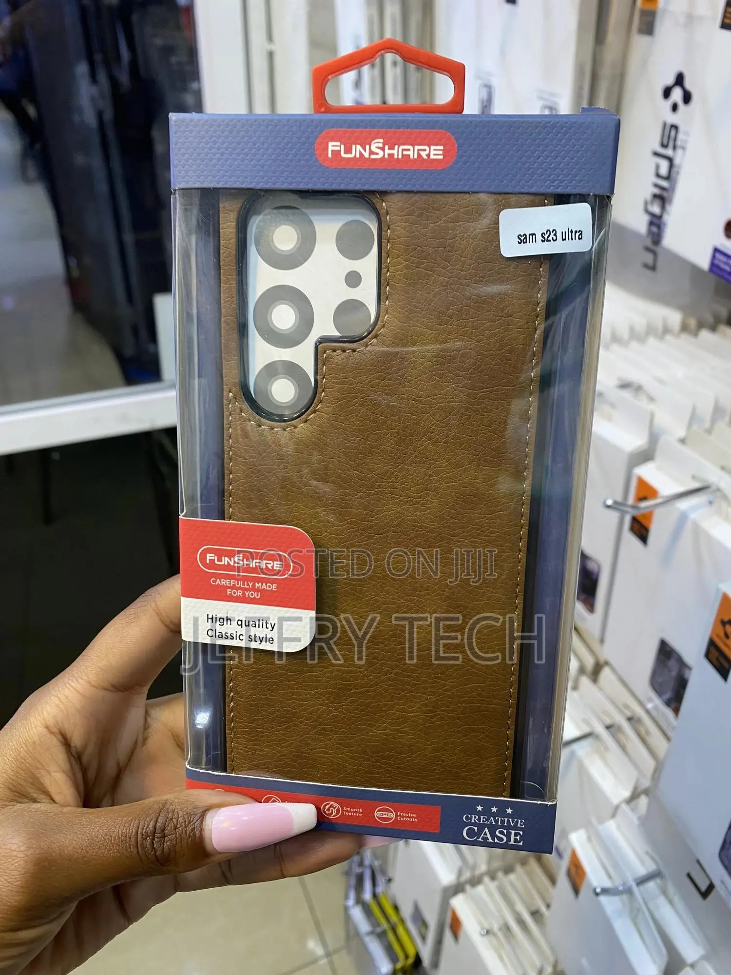 Wonver Genuine Leather Finish Samsung S23 Ultra Back Cover