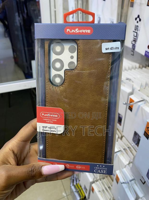 Wonver Genuine Leather Finish Samsung S23 Ultra Back Cover