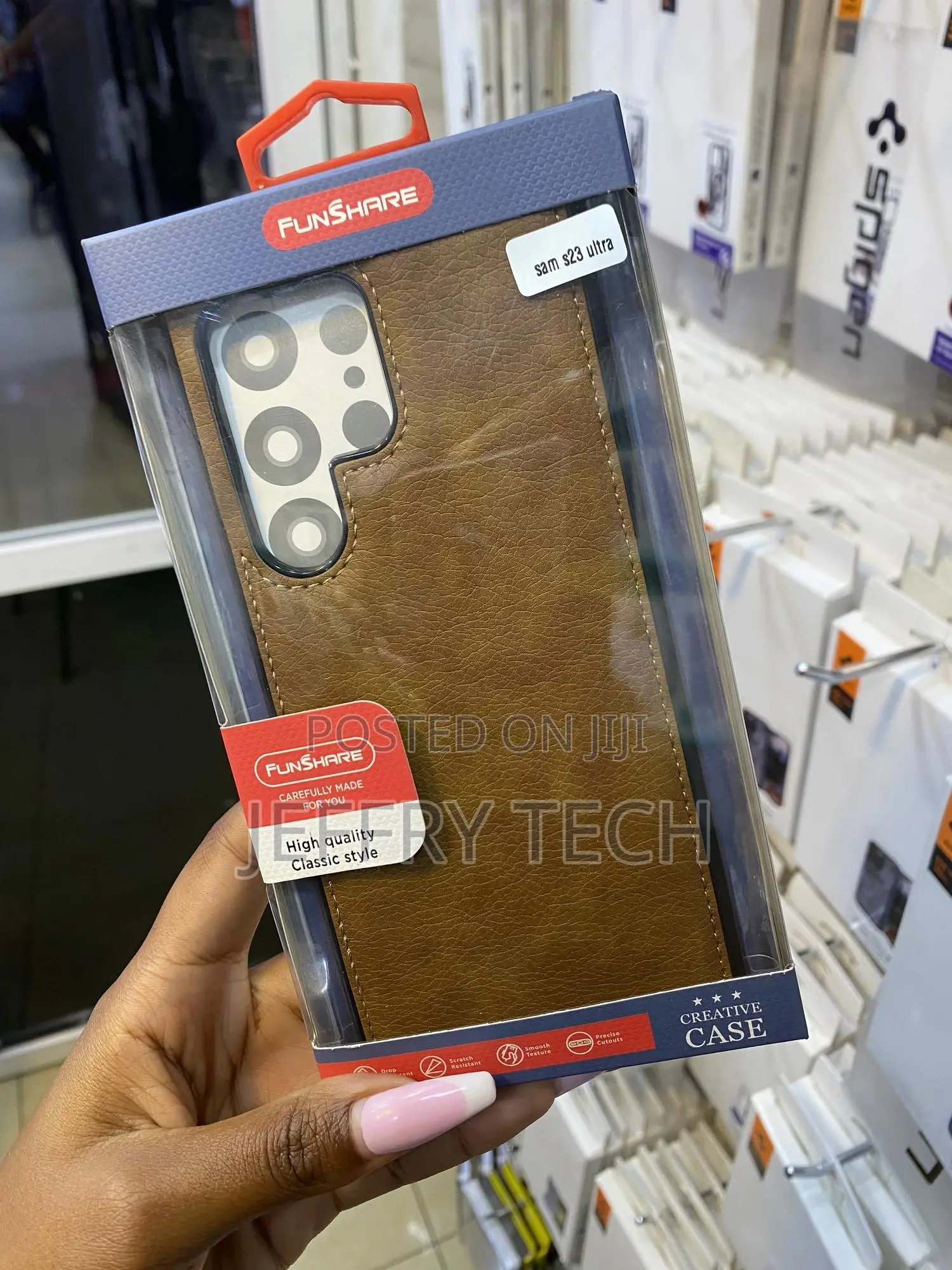 Wonver Genuine Leather Finish Samsung S23 Ultra Back Cover