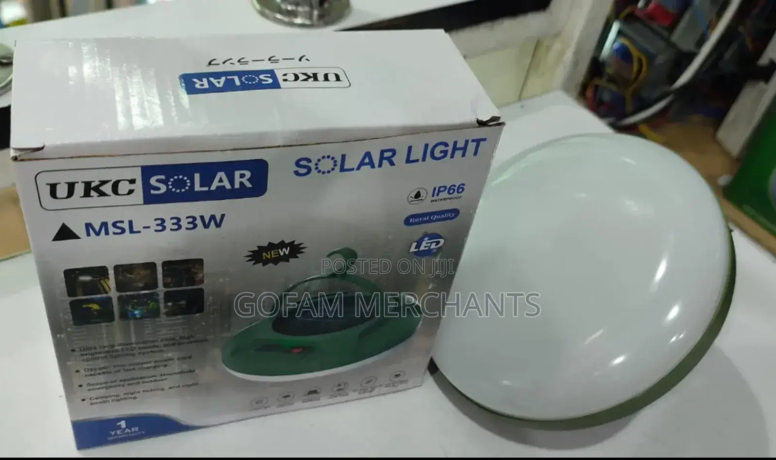 Ukc 333w Solar Light (Works for 12 Hours When Fully Bright)