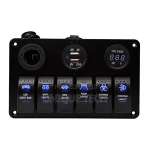 Heavy Duty 6 Way Rocker Switch Panel With Led Digital Screen