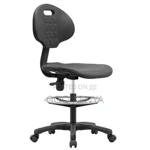 Kitchen Stool; Black Rolling Height Adjustable Kitchen Chair