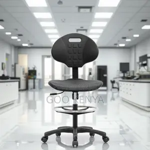 Kitchen Stool; Black Rolling Height Adjustable Kitchen Chair